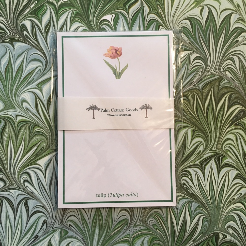 Tulip Notepad by Palm Cottage Goods.